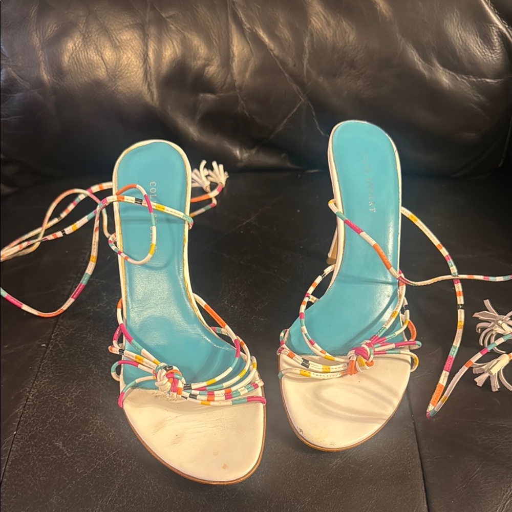 Colin Stuart White and Blue Heels Elegant Design